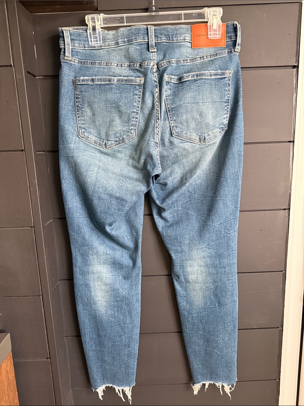 Lucky Brand Blue Cropped Distressed Jeans - Picture 5 of 9